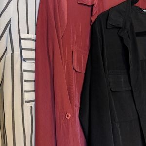 LOT of three Express Portofino city shirts.